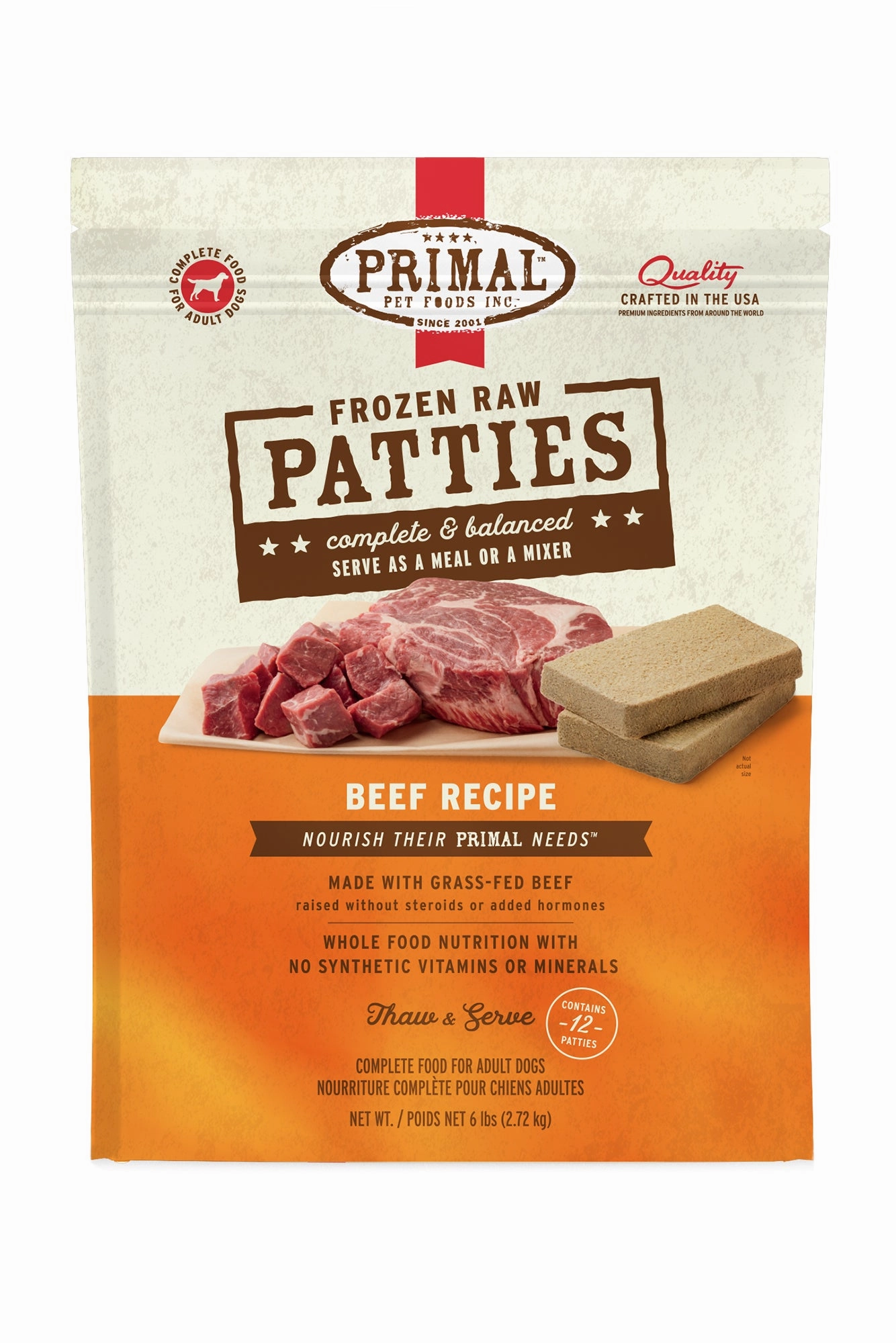 Primal Beef Frozen Raw Dog Food