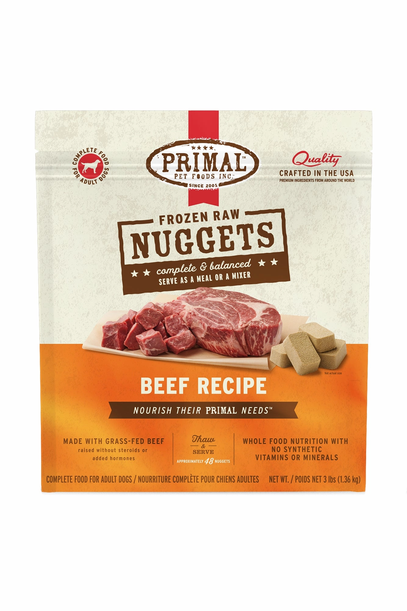 Primal Beef Frozen Raw Dog Food