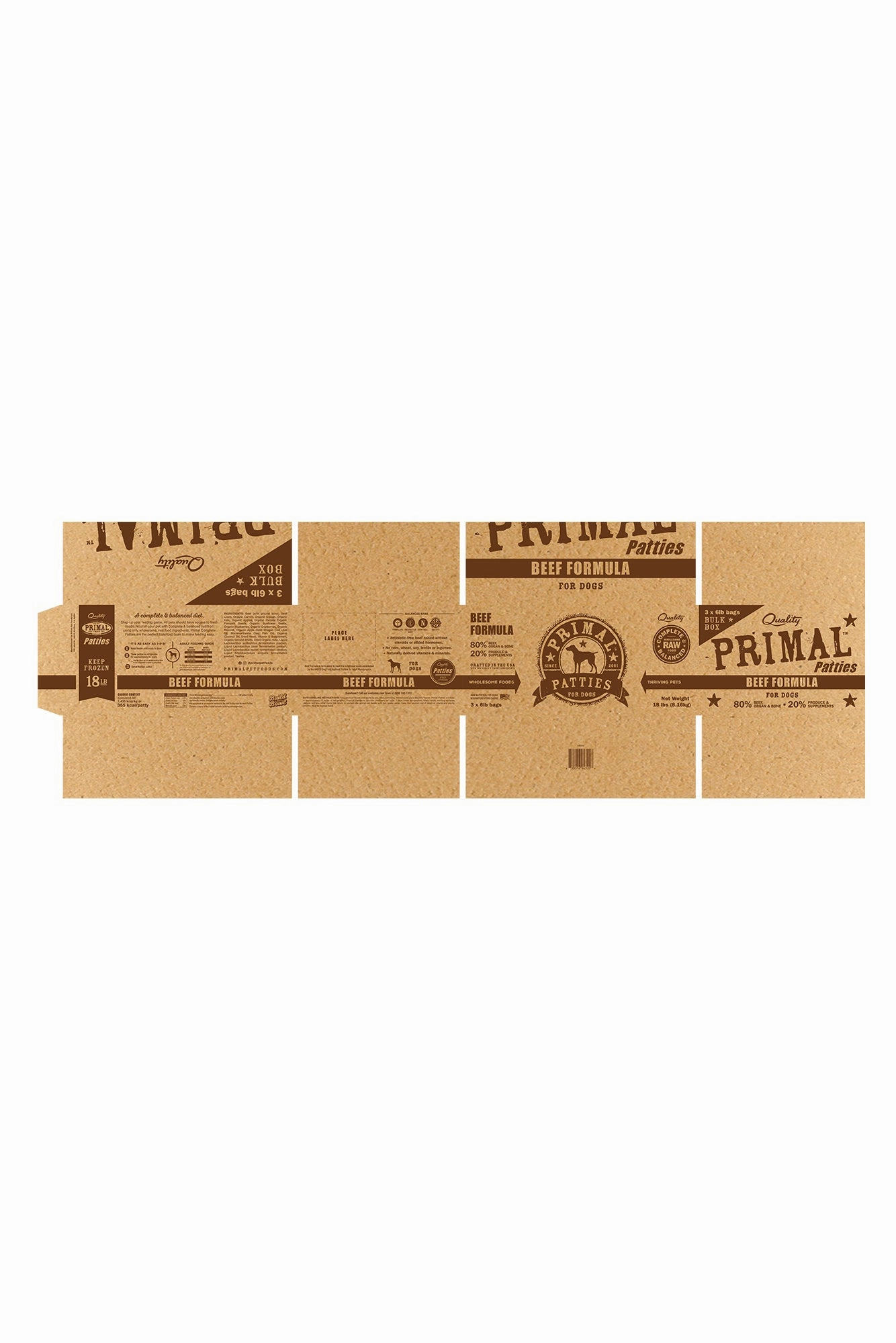 Primal Beef Frozen Raw Dog Food