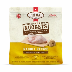 Primal Freeze Dried Nuggets Grain Free Rabbit Formula Dog Food