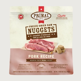PRIMAL Freeze-Dried Raw Nuggets Pork Recipe for Dogs