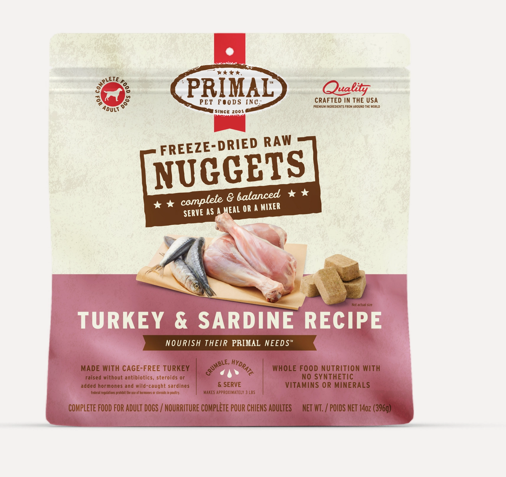 Primal Freeze-Dried Turkey & Sardine Formula