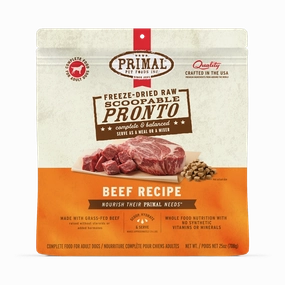 Primal Pronto Beef Recipe Freeze Dried Raw Dog Food