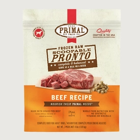 PRIMAL Pronto Frozen Raw Scoopable Beef Recipe for Dogs