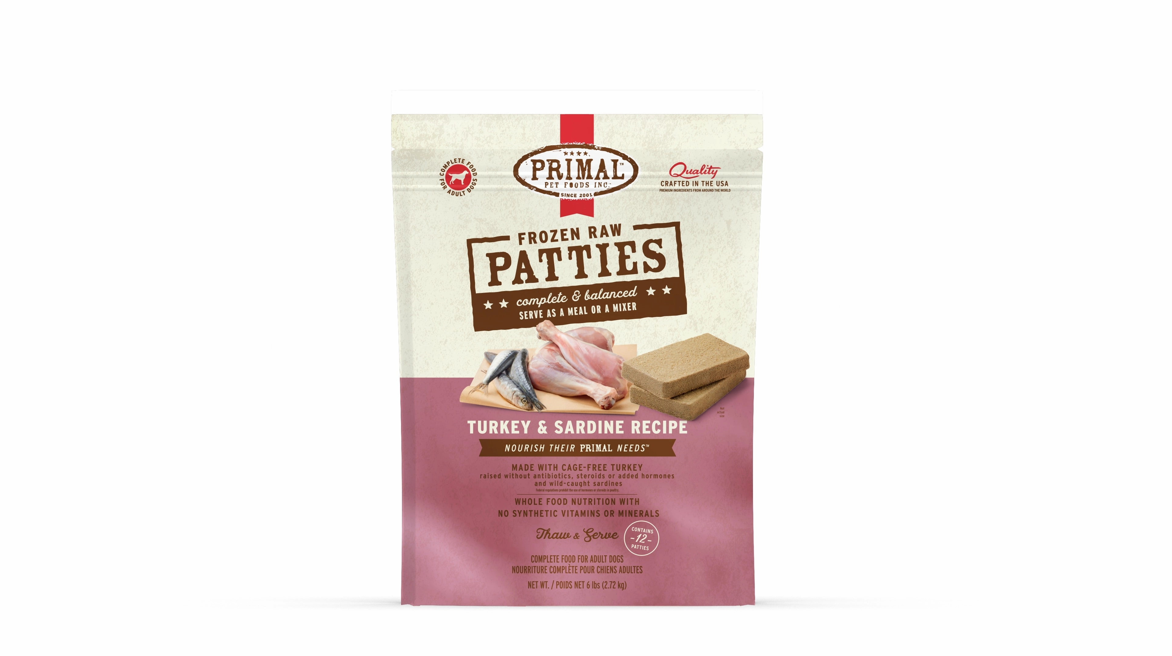 Primal Raw Frozen Turkey & Sardine Formula