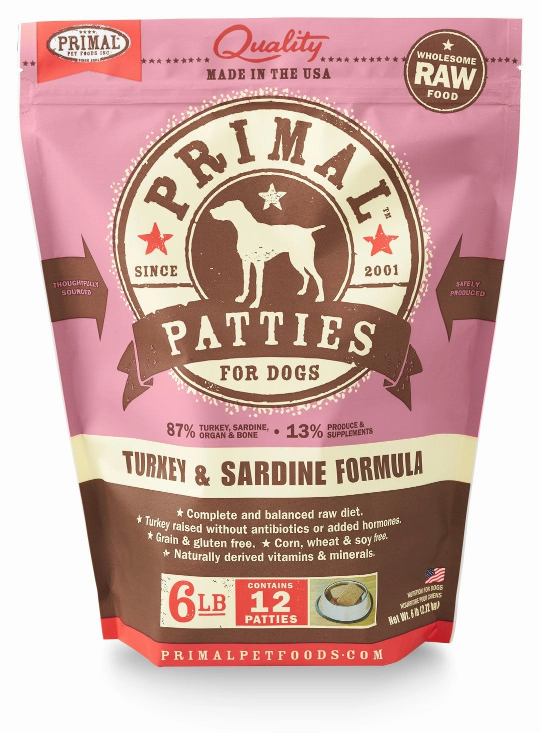 Primal Raw Frozen Turkey & Sardine Formula