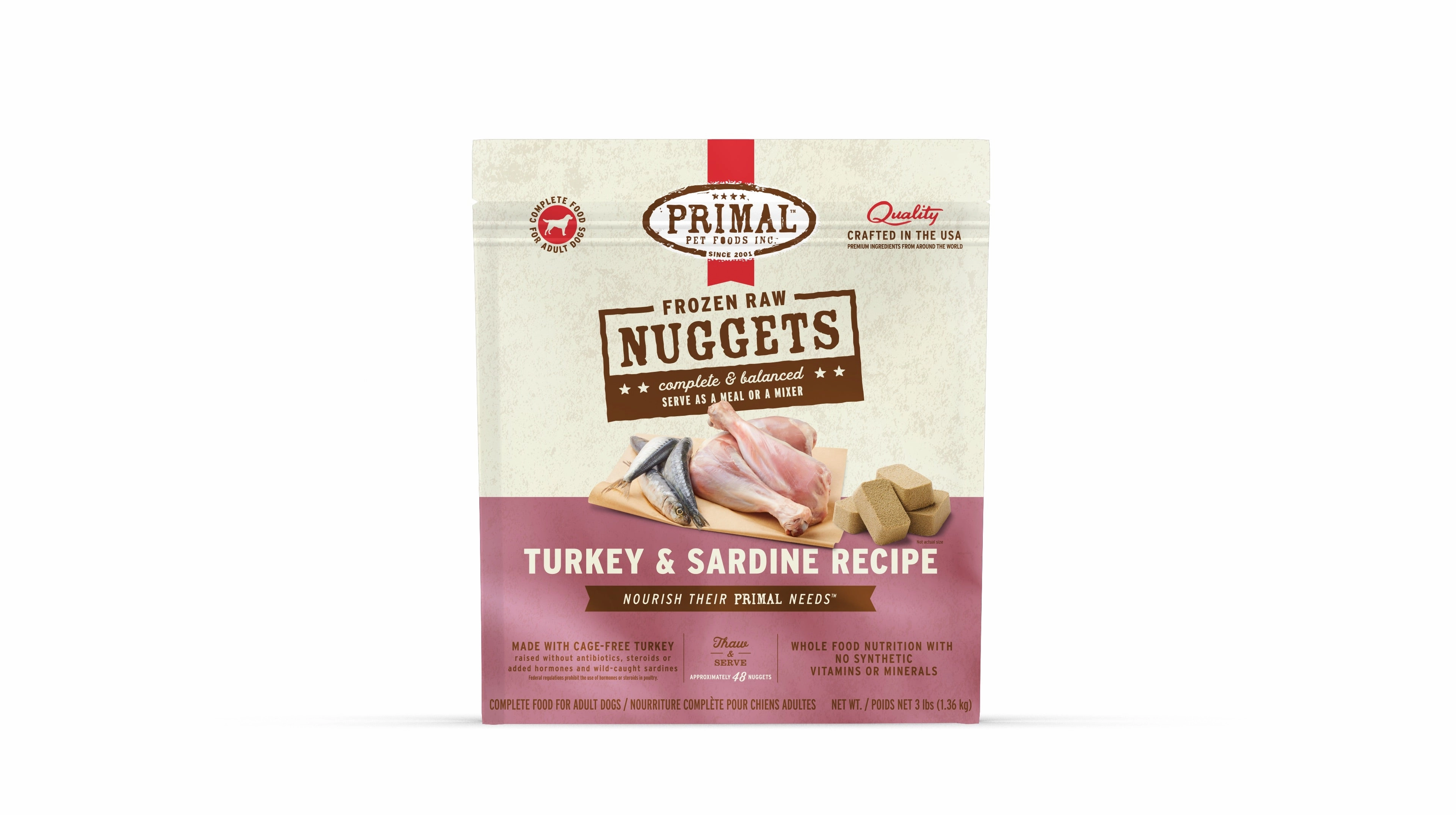 Primal Raw Frozen Turkey & Sardine Formula