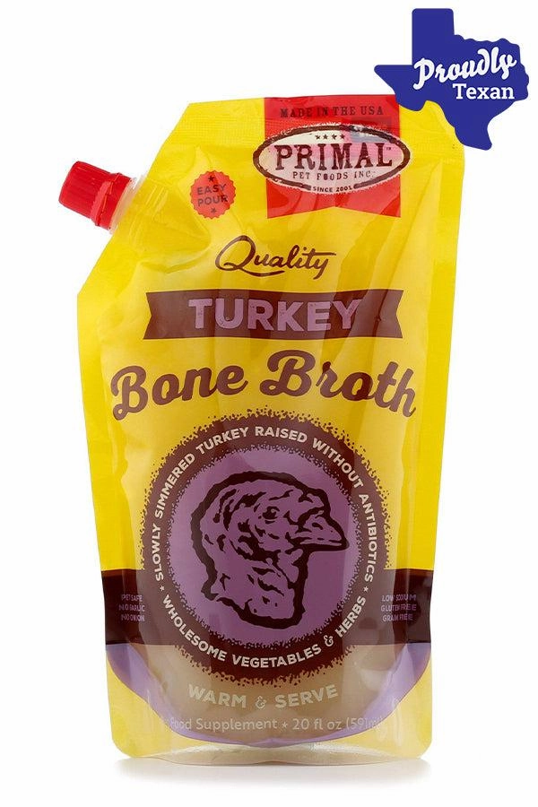 Primal Turkey Bone Broth Frozen Supplement for Pets