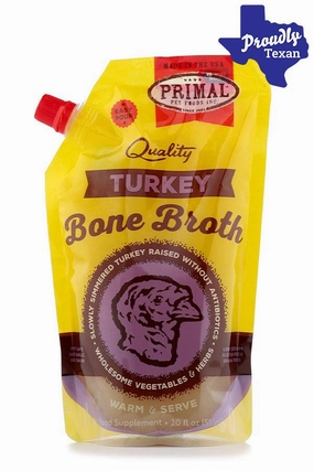 Primal Turkey Bone Broth Frozen Supplement for Pets