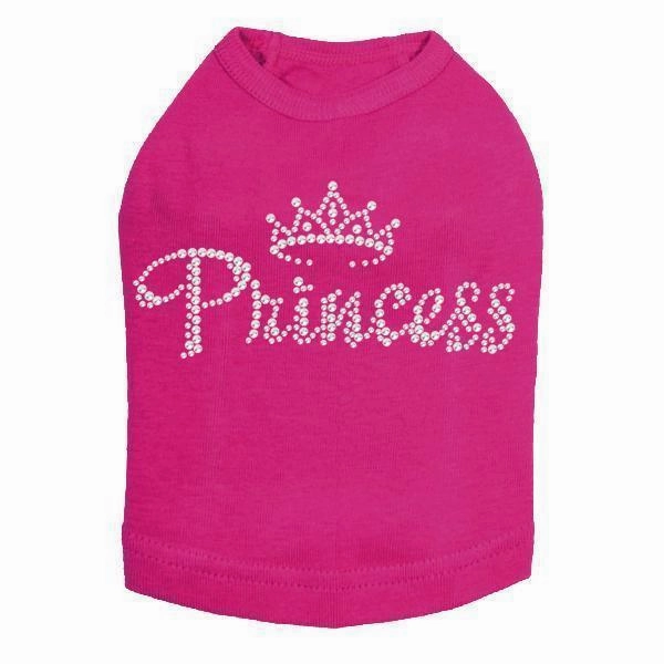 Princess Rhinestone Dog Tank