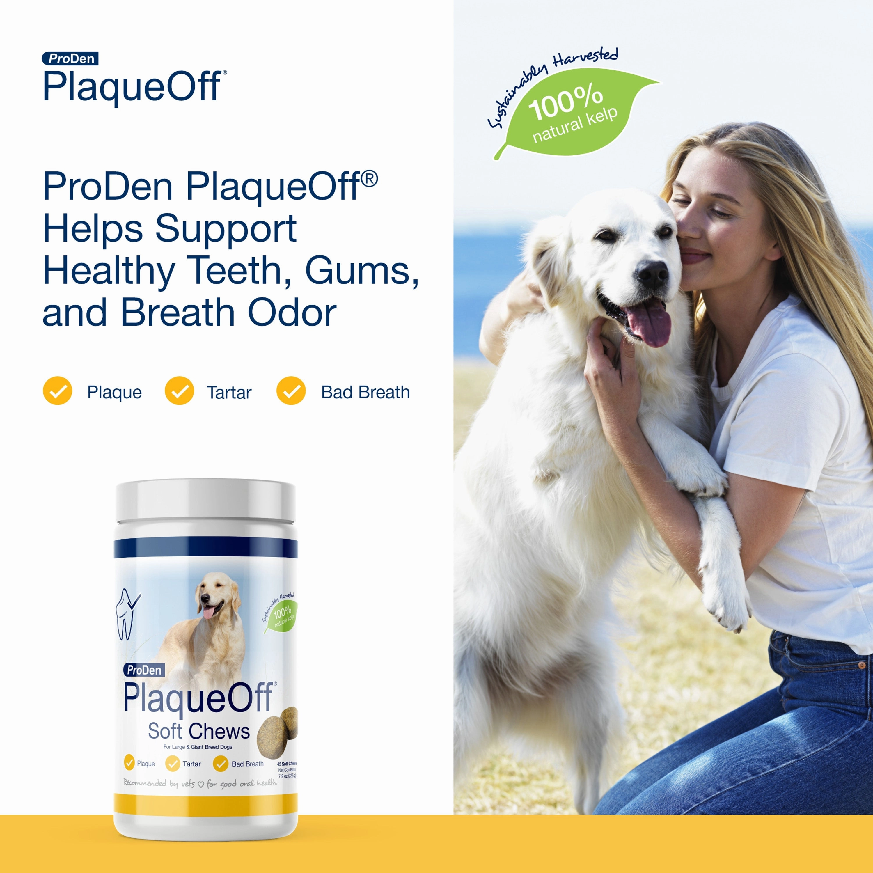 ProDen PlaqueOff Soft Chews For Large and Giant Breed Dogs