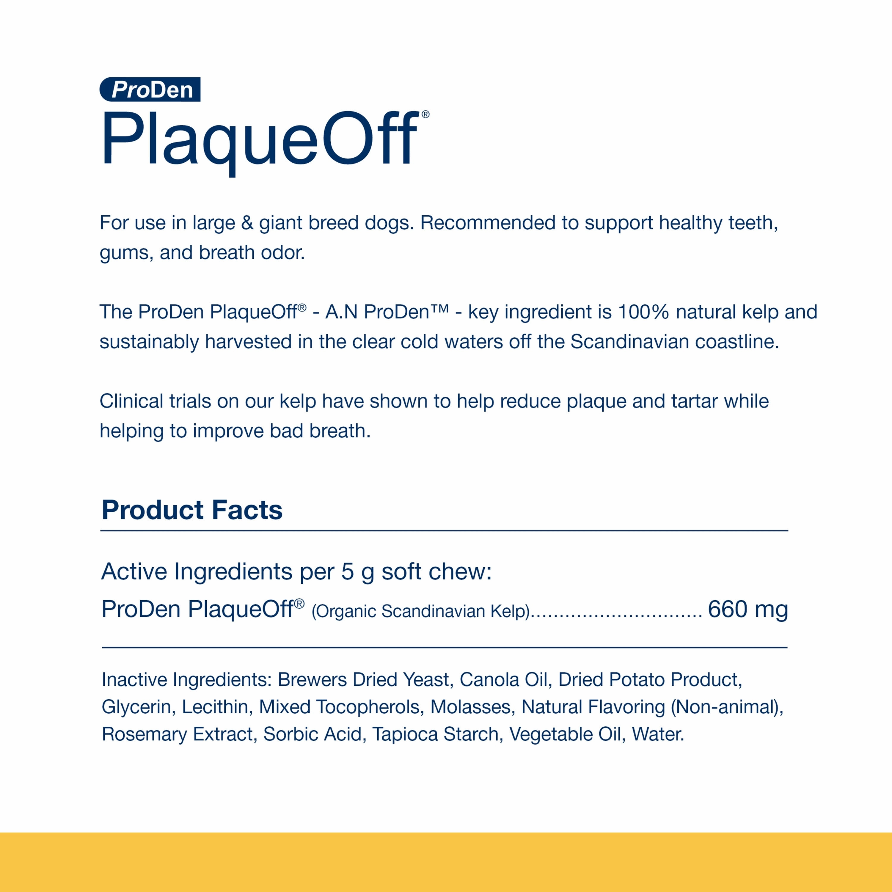 ProDen PlaqueOff Soft Chews For Large and Giant Breed Dogs