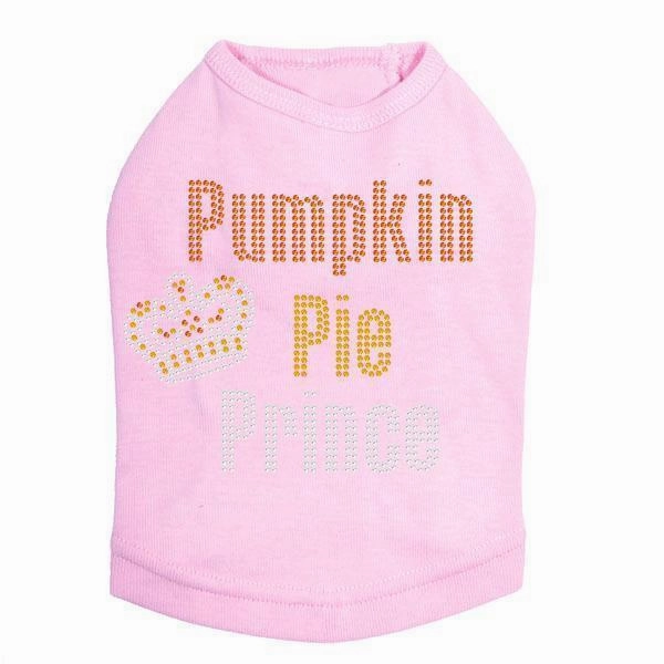 Pumpkin Pie Prince Rhinestone Dog Tank
