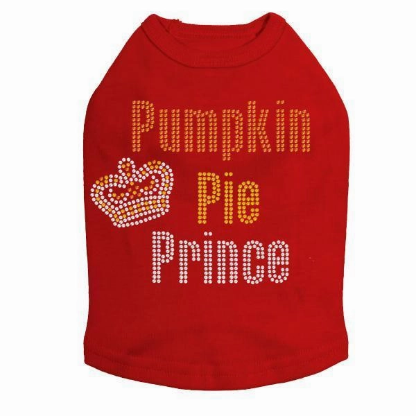 Pumpkin Pie Prince Rhinestone Dog Tank