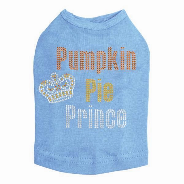 Pumpkin Pie Prince Rhinestone Dog Tank