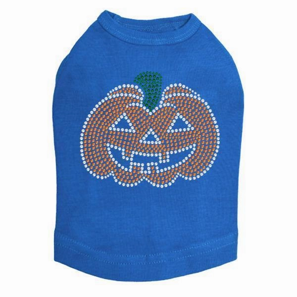 Pumpkin Rhinestone Dog Tank