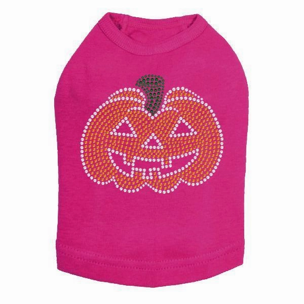 Pumpkin Rhinestone Dog Tank