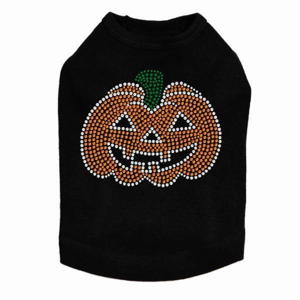 Pumpkin Rhinestone Dog Tank