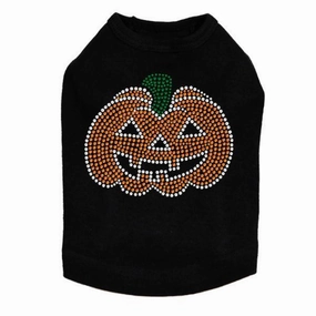 Pumpkin Rhinestone Dog Tank