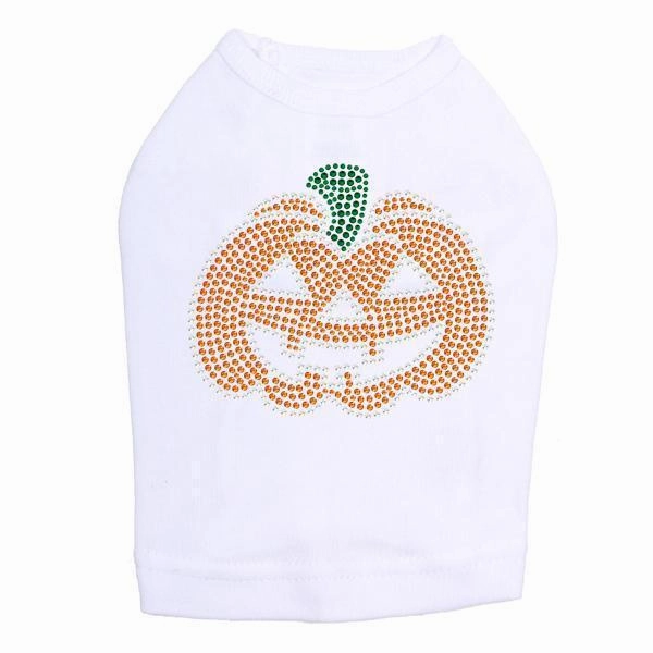 Pumpkin Rhinestone Dog Tank