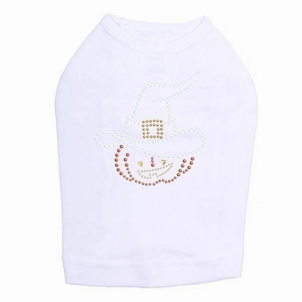 Pumpkin Witch Rhinestone Dog Tank