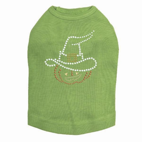 Pumpkin Witch Rhinestone Dog Tank