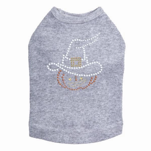 Pumpkin Witch Rhinestone Dog Tank