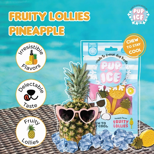 Pup Ice Pineapples Flavoured Fruity Lollies Dog Treat