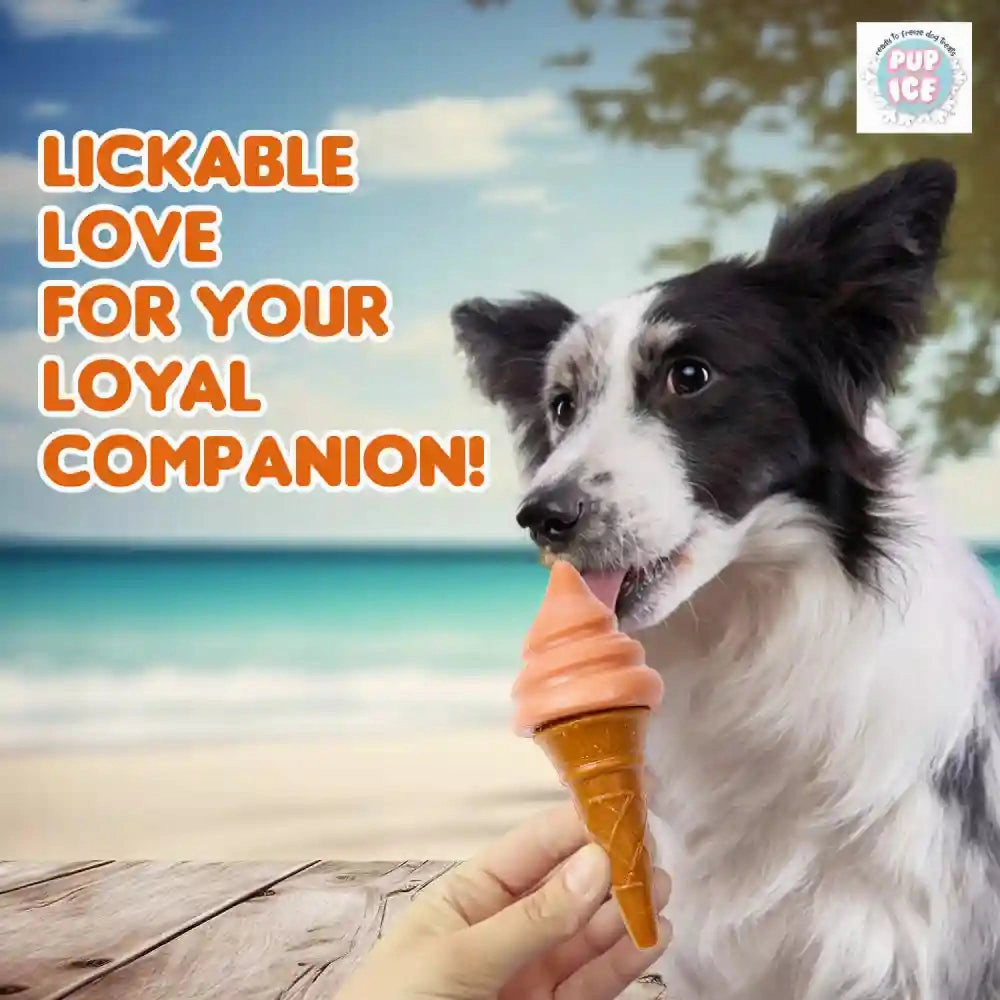 Pup Ice Strawberry Flavoured Waffle Cones Dog Treat