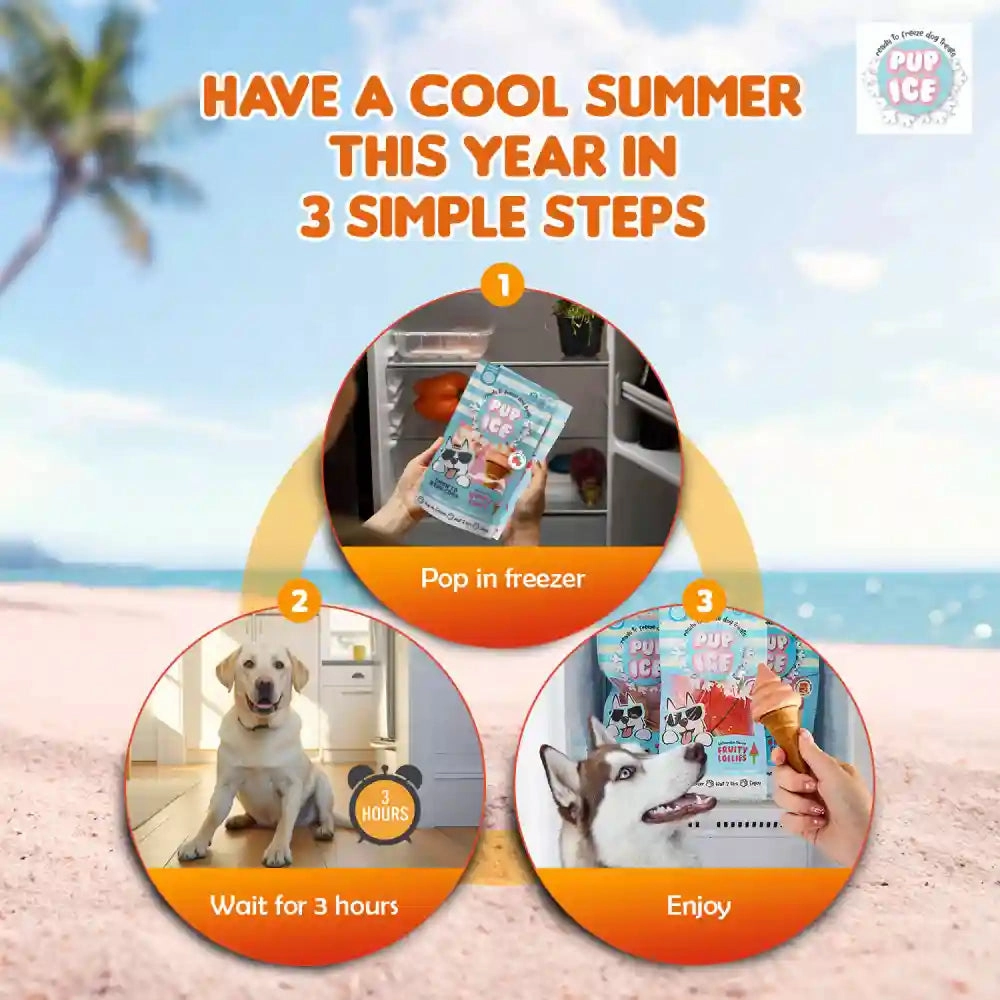 Pup Ice Strawberry Flavoured Waffle Cones Dog Treat