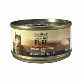 PURE Grain Free Cat Can - Shredded Chicken in Gravy