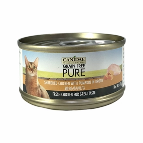 PURE Grain Free Cat Can - Shredded Chicken with Pumpkin in Broth