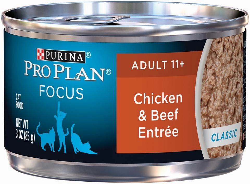 Purina Pro Plan Focus Senior Cat 11   Chicken & Beef Entree Canned Cat Food