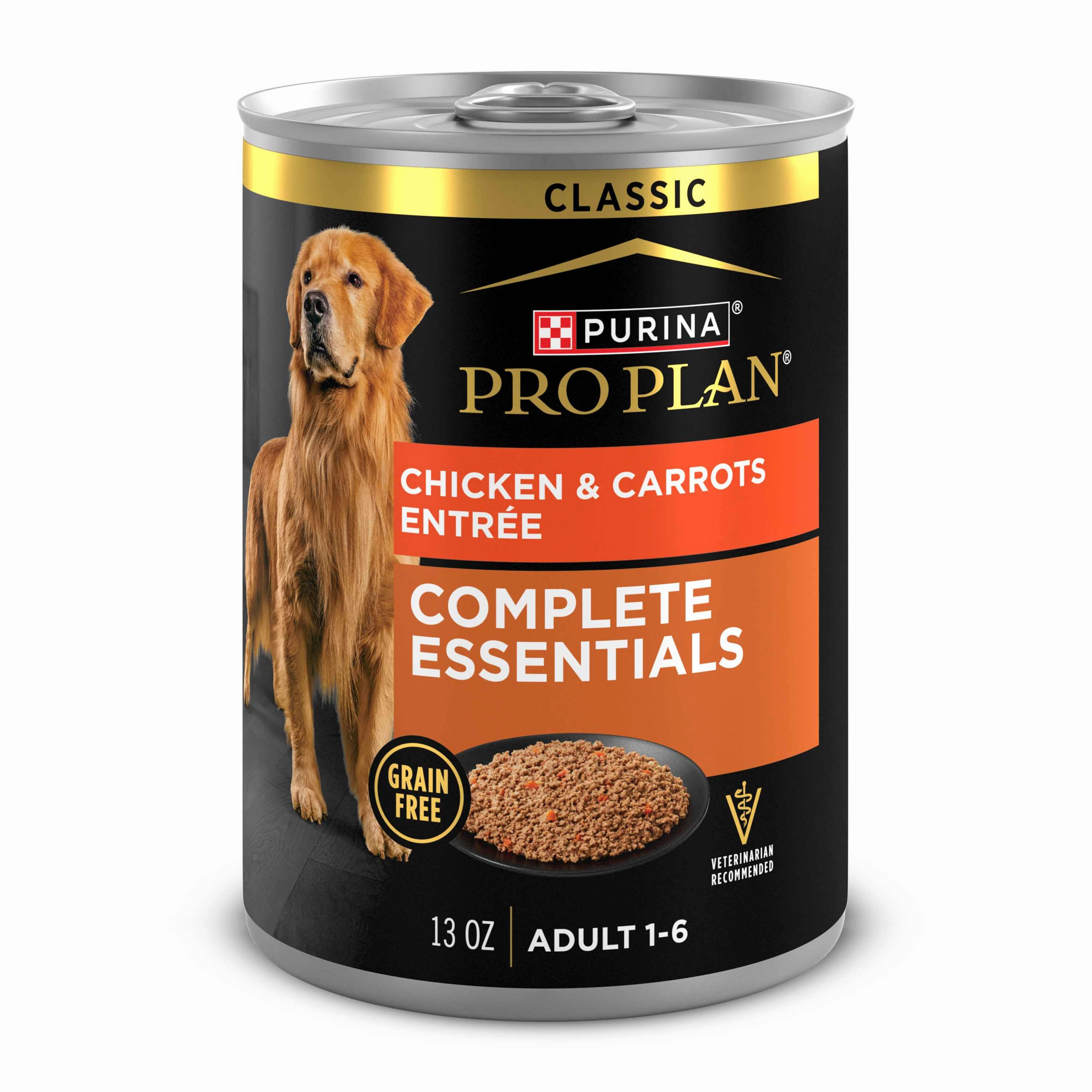 Purina Pro Plan Grain Free Complete Essentials Classic Pate Dog Food, Chicken and Carrots Entre