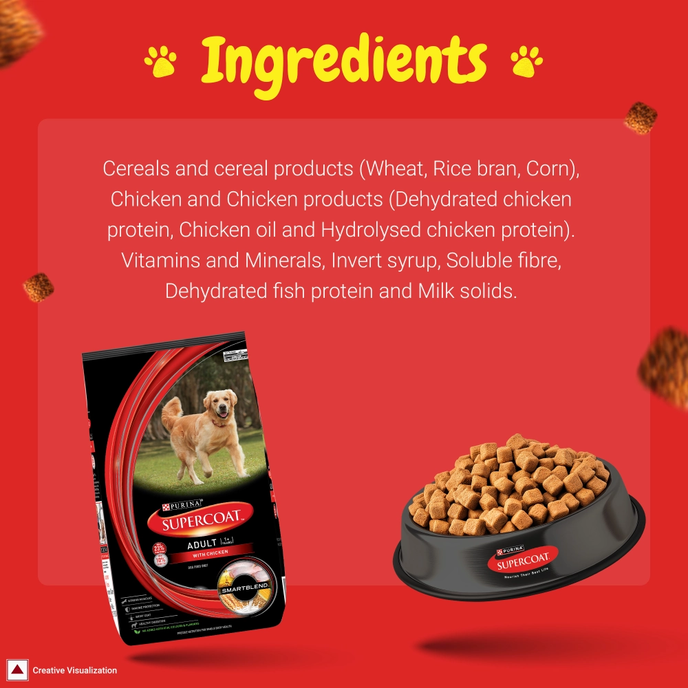 Purina SuperCoat Chicken Smartblend Adult Dog Dry Food (1  Years)