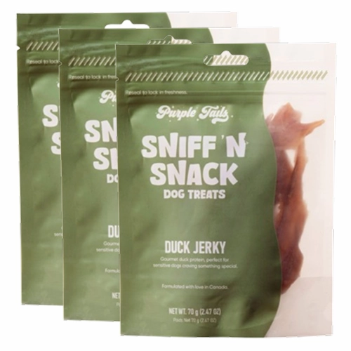 Purple Tails Sniff N Snack Duck Jerky Dog Treat