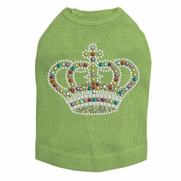 Rainbow Crown Rhinestone Dog Tank