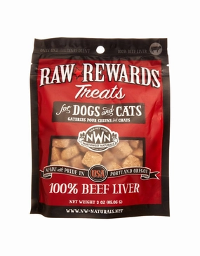 Raw Rewards Freeze Dried Beef Liver Treats for Dogs & Cats