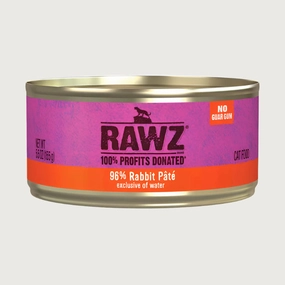 RAWZ 96% Rabbit Pt Wet Food for Cats