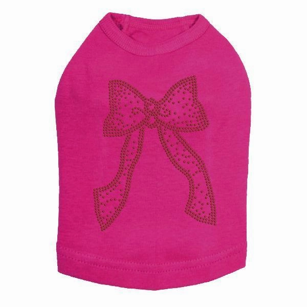 Red Bow Rhinestone Dog Tank