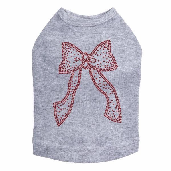 Red Bow Rhinestone Dog Tank