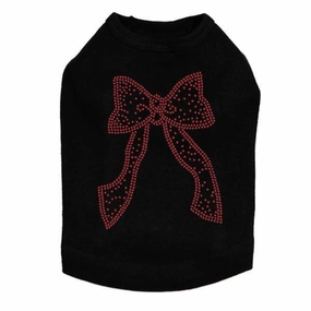 Red Bow Rhinestone Dog Tank
