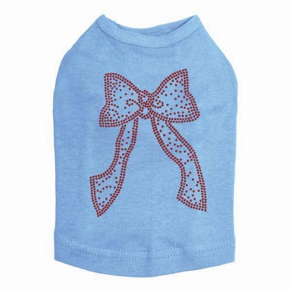 Red Bow Rhinestone Dog Tank