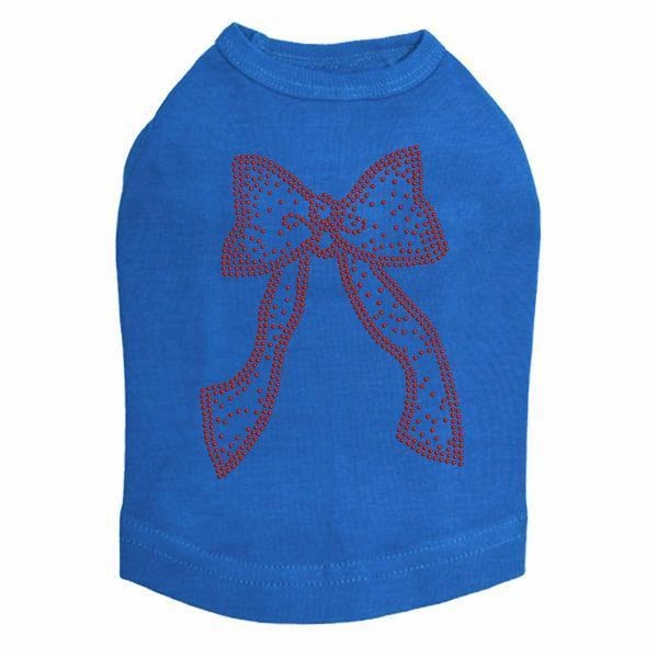 Red Bow Rhinestone Dog Tank