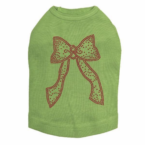Red Bow Rhinestone Dog Tank