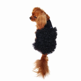 Red Carpet Ruffle Dog Dress Black