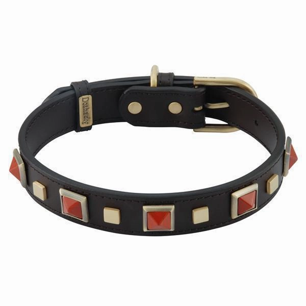 Red Jasper Rock And Roll Dog Collar Medium