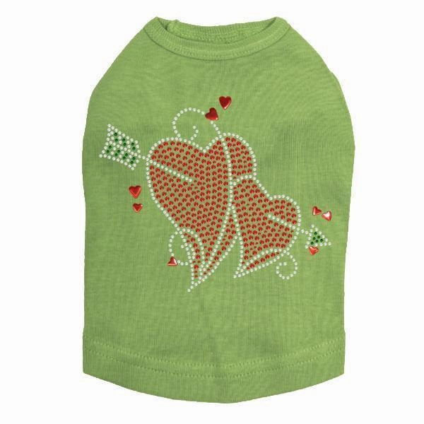 Red Rhinestone Hearts With Arrow Dog Tank