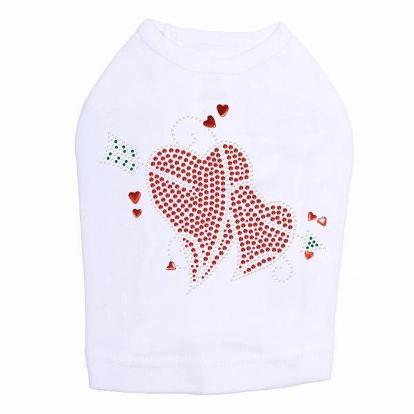 Red Rhinestone Hearts With Arrow Dog Tank