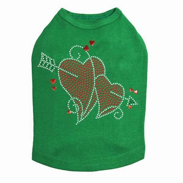 Red Rhinestone Hearts With Arrow Dog Tank